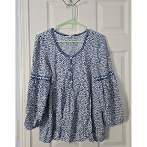 Max Studio Womans Blouse Size Large Long Sleeve
